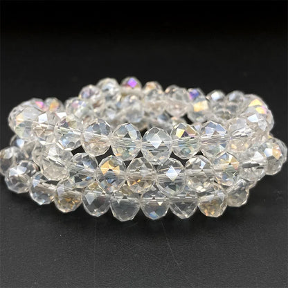 Faceted Crystal Glass Beads 2-8mm Loose Spacer Beads for DIY Jewelry Making Bracelets & Earrings