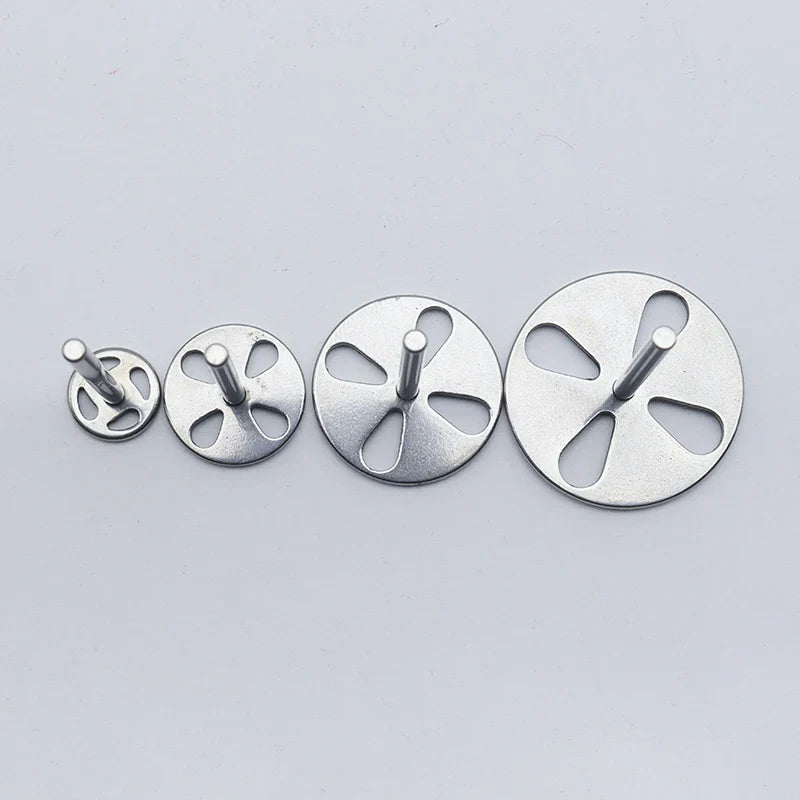 Stainless Steel Sanding Paper Discs for Nail Drills – Round Metal Disk Accessories in Sizes 10mm to 35mm
