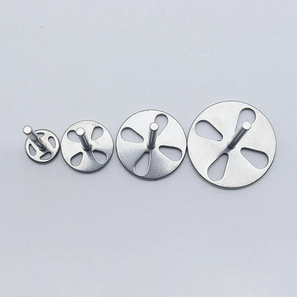Stainless Steel Sanding Paper Discs for Nail Drills – Round Metal Disk Accessories in Sizes 10mm to 35mm
