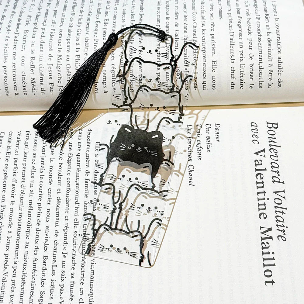 Horror Movie Fan Bookmark — Knife-Shaped Acrylic Bookmark with Tassel for Study & Reading