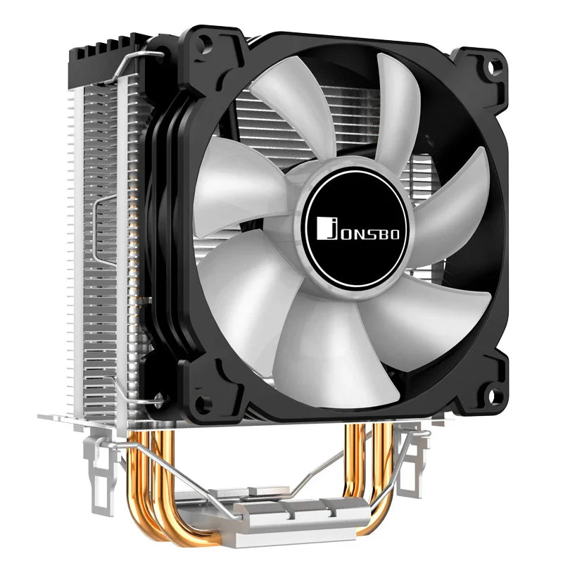 Jonsbo CR1200 CPU Cooler — 2 Heat Pipe Tower with RGB 9cm Fan for Intel LGA115X/775 & AMD AM4