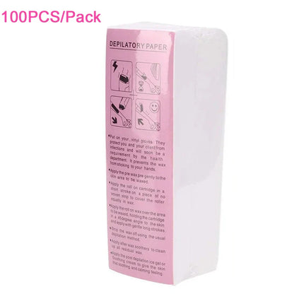 Professional Hair Removal Nonwoven Depilatory Wax Strips – Epilator Roll for Smooth Legs and Body