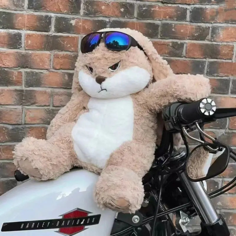 Large Angry Rabbit Plush Toy – Cute Kawaii Stuffed Animal, Soft Doll for Room Decor & Birthday Gift