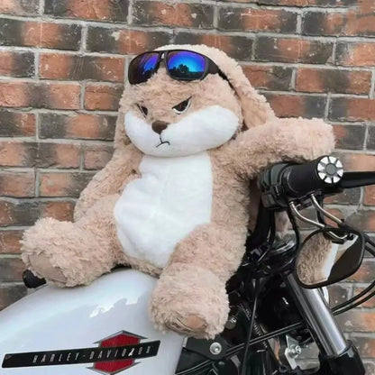 Large Angry Rabbit Plush Toy – Cute Kawaii Stuffed Animal, Soft Doll for Room Decor & Birthday Gift