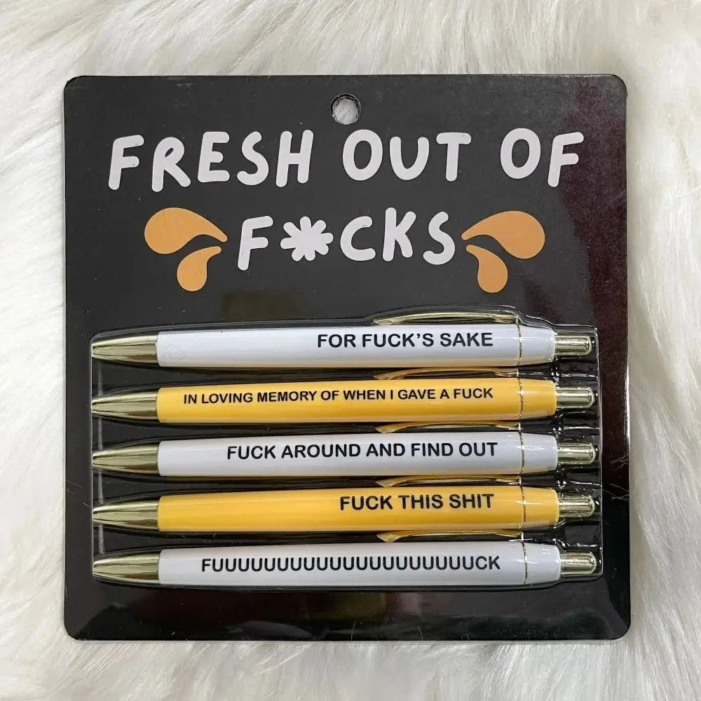 Push Button Motivational Pen – "Badass" Themed Creative Plastic Signature Pen | Funny Stationery for School