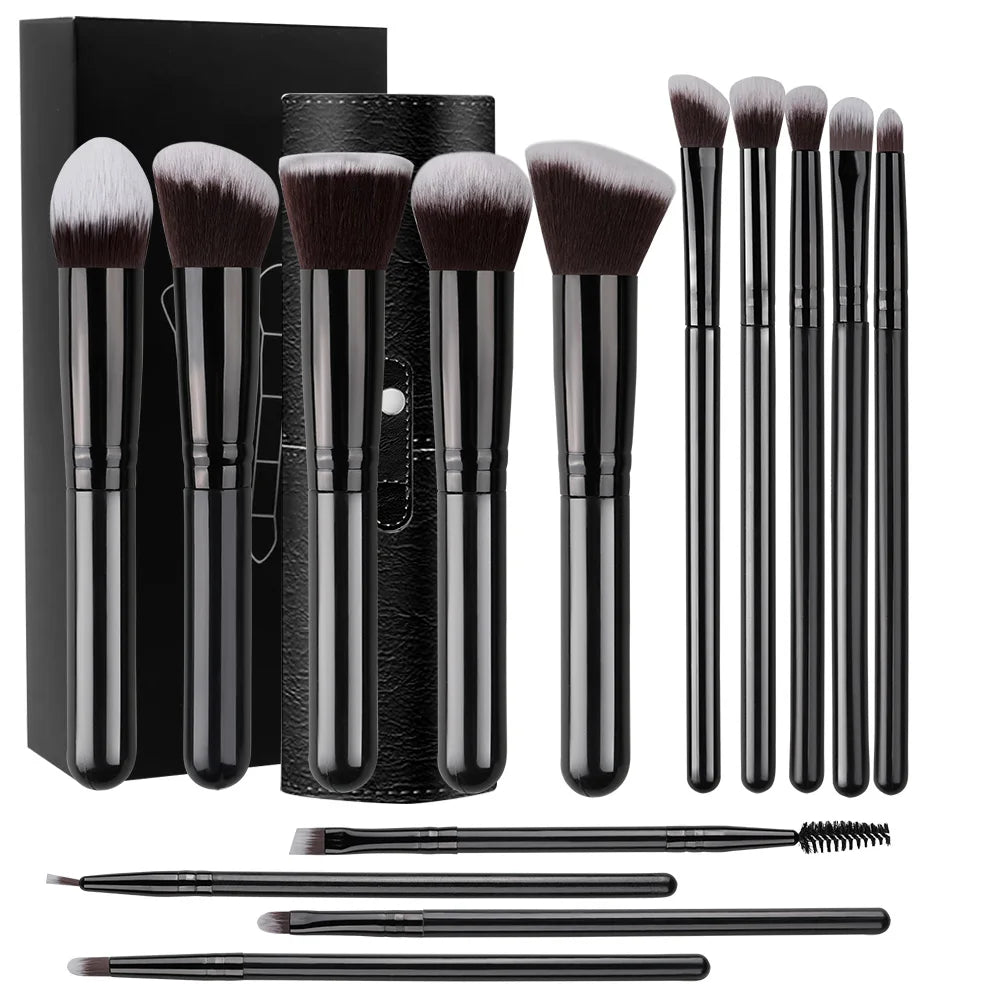14PCS Makeup Brushes Set – Soft & Fluffy Foundation, Blush, Powder, Eyeshadow Brushes, Perfect Christmas Gift