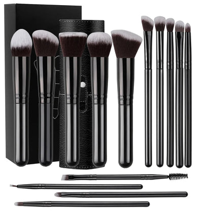 14PCS Makeup Brushes Set – Soft & Fluffy Foundation, Blush, Powder, Eyeshadow Brushes, Perfect Christmas Gift
