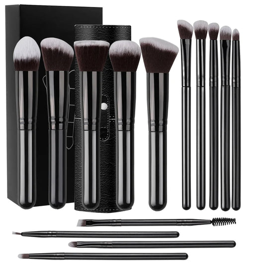 14PCS Makeup Brushes Set – Soft & Fluffy Foundation, Blush, Powder, Eyeshadow Brushes, Perfect Christmas Gift