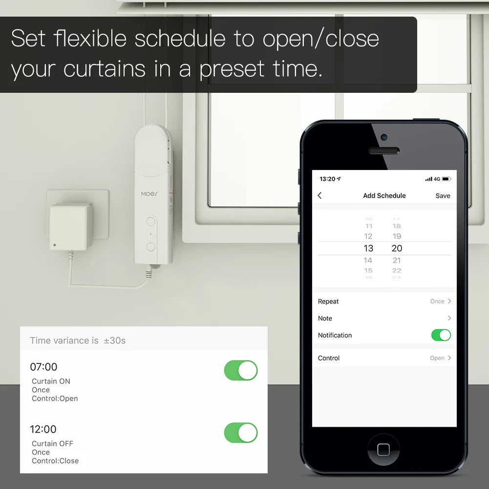 ZigBee Smart DIY Motorized Roller Blinds Drive Motor Hub - Tuya Smart Life APP, Alexa & Google Home Voice Control