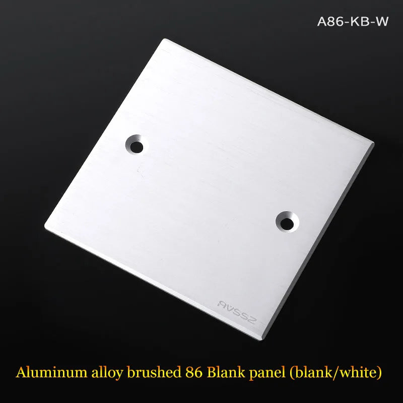 86 Panel Power Box Module - D Type 1/2/3/4 Hole Brushed Matte Blank Plate for XLR HDMI USB BNC VGA RJ45 Connections