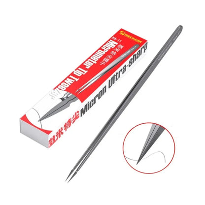 MECHANIC KA-11 Stainless Steel Tweezers - Anti-Corrosion, High Hardness for Chip Tin Planting and Jump Wire Clamping Repair Tools
