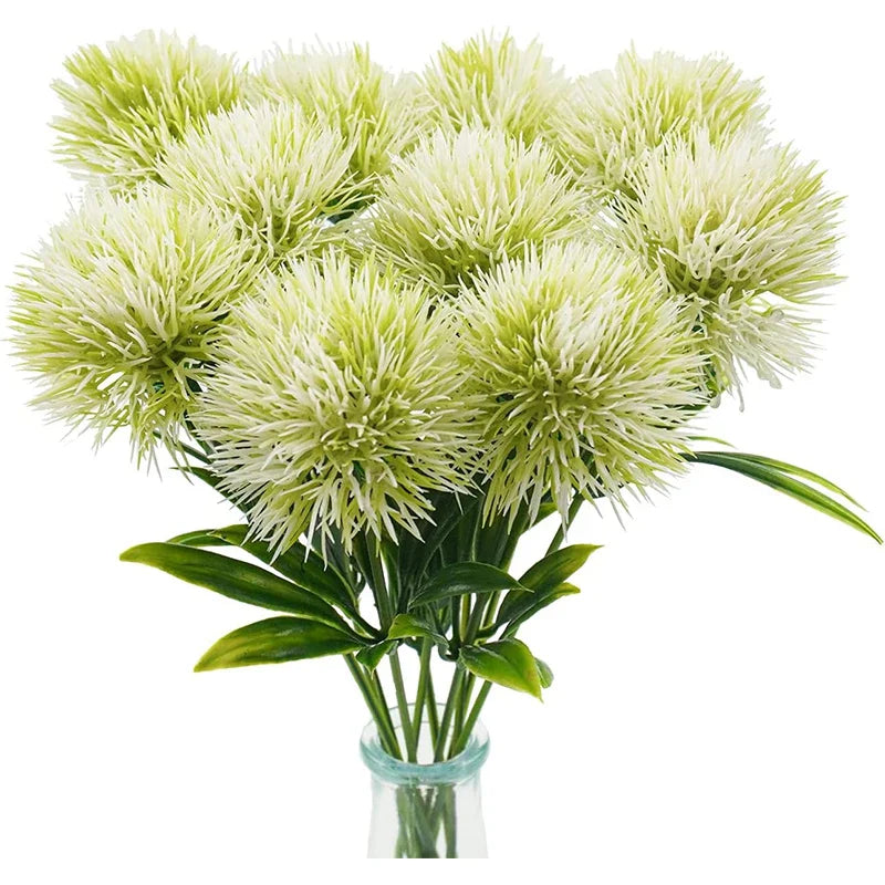 Artificial Dandelion Bouquet Set 3/5/10/12Pcs – 26cm Fake Flower Plants for Home, Bedroom, Wedding & Garden Vase Decoration