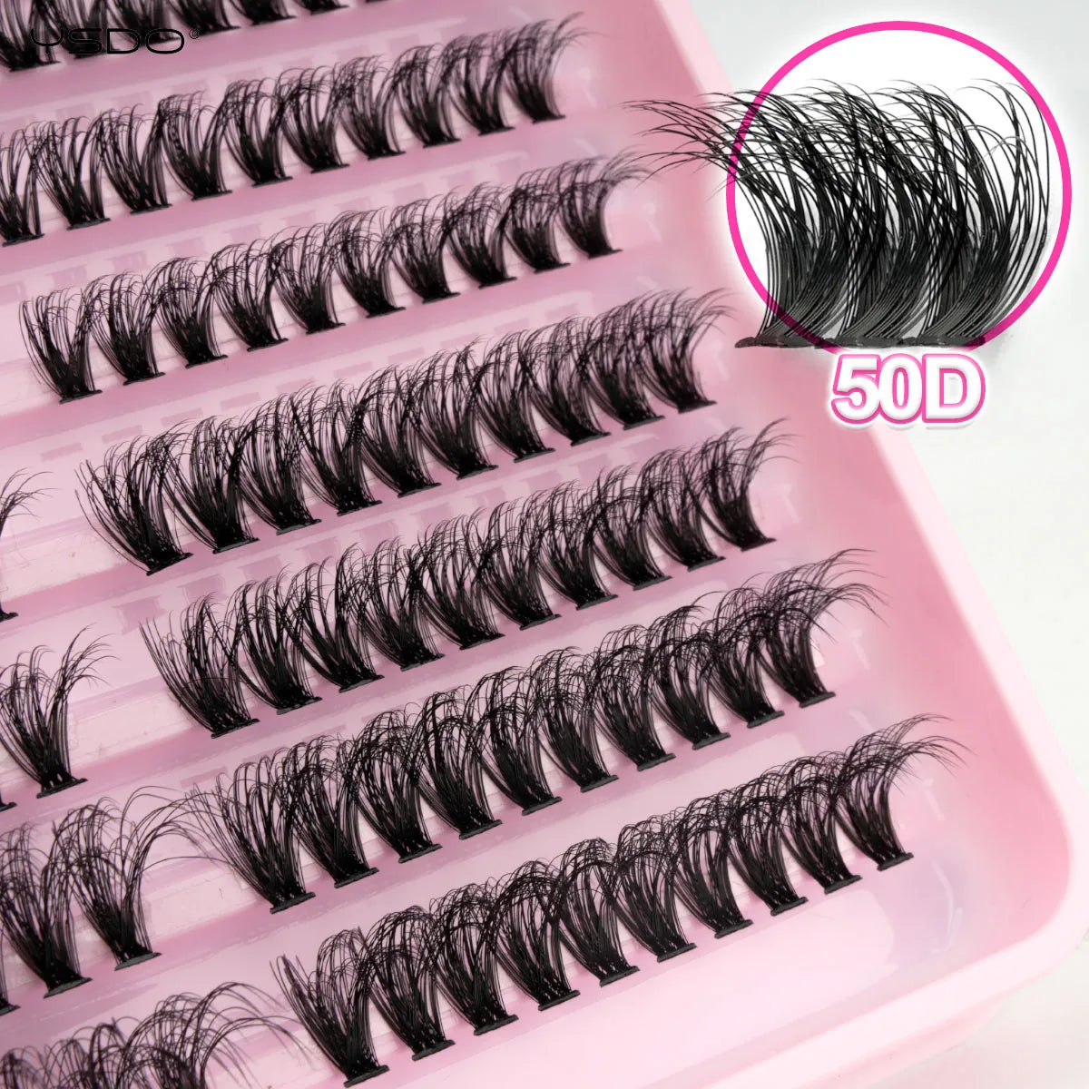YSDO Premade Volume Fans Eyelash Extensions – 10/14 Rows Natural Mink Individual Cluster Lashes for Makeup