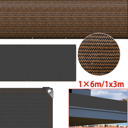 Balcony Privacy Fence Netting – 1×3m / 1×6m Sun Shade Mesh Screen Cover for Garden, Courtyard & Outdoor Fence Protection (1–2 PCS)