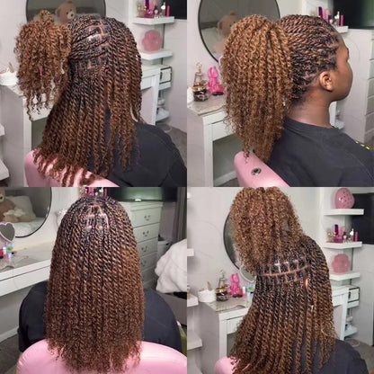 Black Pearl QVR Peruvian Kinky Curly Human Hair – 50g Afro Mini Twist Braiding Bundles 100% Remy Hair Extensions