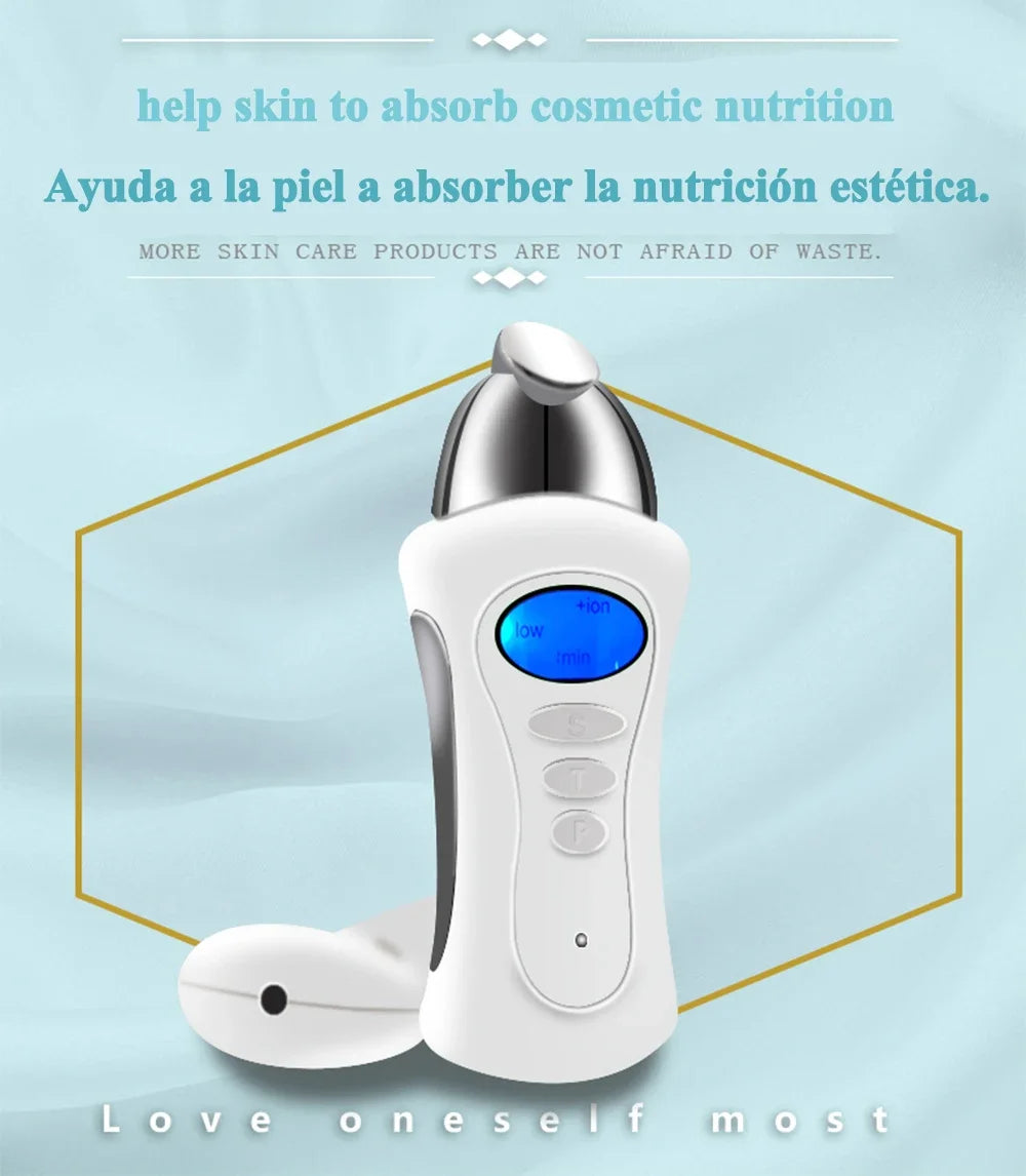 Handheld Galvanic Spa Microcurrent Facial Machine for Skin Tightening & Face Lift – Electroporator Galvanic Current Device for Skin Care