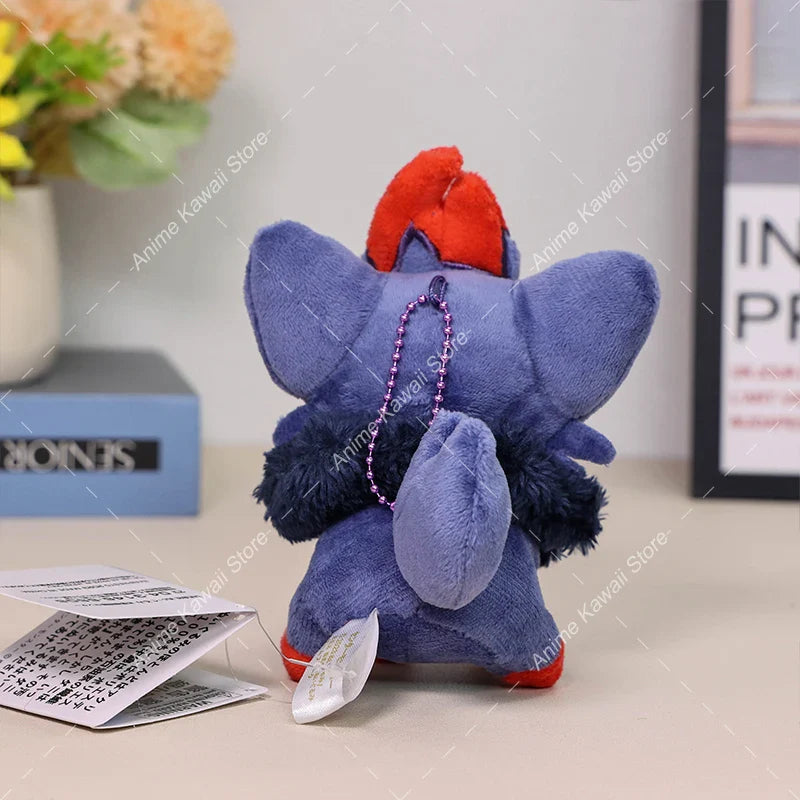 Hisuian Zorua Plush Doll – Cute Pokémon Stuffed Animal, Car Key Holder & Backpack Pendant, Xmas Gift for Students