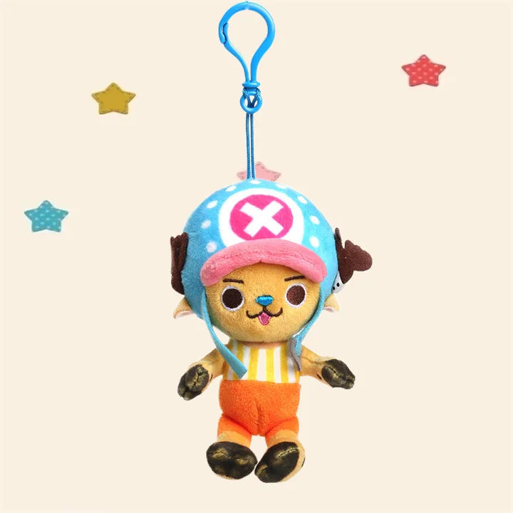 One Piece Plush Keychain Set — 14 Styles Including Tony Chopper, Luffy, Sanji, Sabo, Ace & Law | Anime Cartoon Stuffed Doll Pendant Gifts