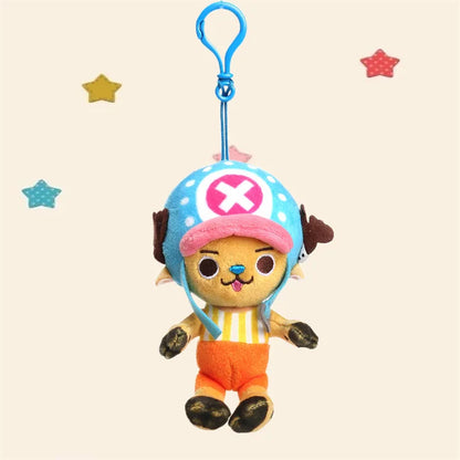 One Piece Plush Keychain Set — 14 Styles Including Tony Chopper, Luffy, Sanji, Sabo, Ace & Law | Anime Cartoon Stuffed Doll Pendant Gifts