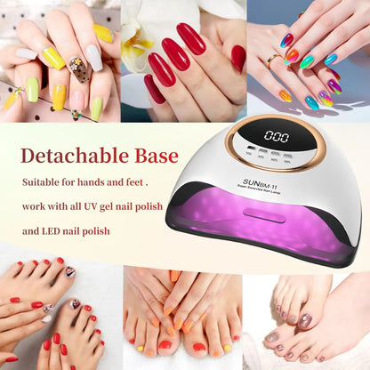 Professional UV LED Nail Lamp – Fast Gel Polish Curing Dryer with 45 LEDs & 4 Timer Settings