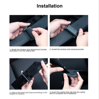 Car Child Seat Belt Retainer : Anti-Stroke Shoulder Guard Buckle Adjuster for Kids - Secure Adjustment & Fixation Seatbelt Accessory
