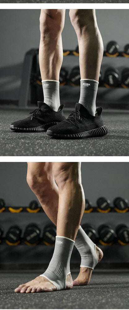Elastic Breathable Ankle Support Sleeves - One Size for Running, Basketball & Cycling