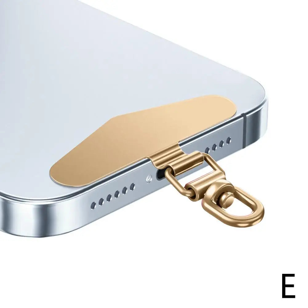 Upgraded 360° Rotatable Stainless Steel Phone Tether Tab - Metal Patch Gasket & Cellphone Lanyard Safety Connector Piece