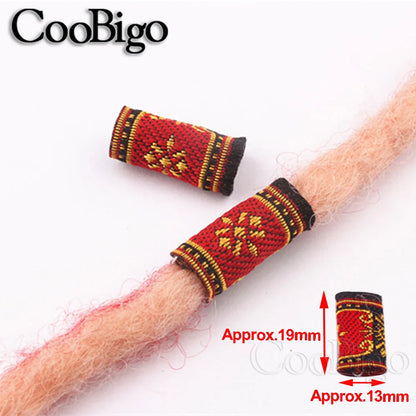 Braid Hair Rings & Tubes — Hip-Hop Dreadlock Beads, Embroidery Fabric Clips, Cuffs & Hair Decor DIY Craft Supplies by CooBigo
