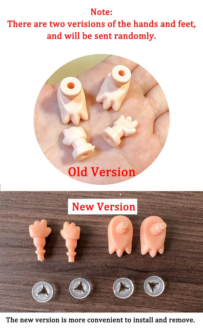 Hot Sell Labubu Plush Doll Accessories – PVC Face Changing Parts, Hands & Feet Replacement DIY Gifts