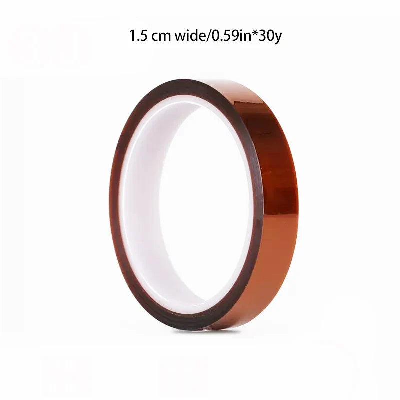 30m Gold Finger High-Temp Polyimide Tape – Anti-Static PET Insulation Tape for Lithium Batteries, Multi-Size Options