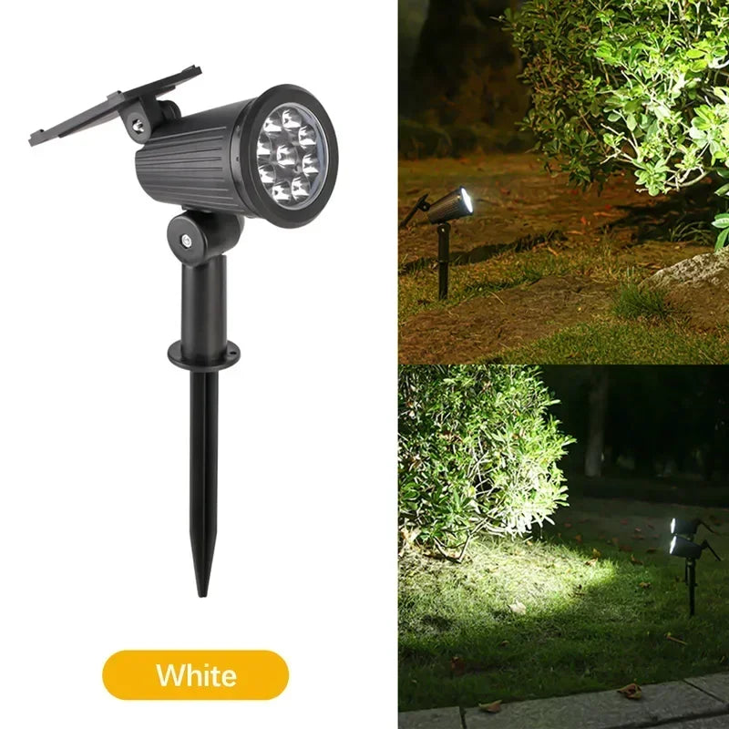 9 LED Solar Spotlights - IP65 Waterproof Adjustable Outdoor Lights for Garden, Backyard, Driveway & Patio Decor