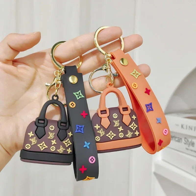Cartoon Donkey Mini Handbag Keychain – Cute Fragrant Bag Pendant for Girls, Car Keys & Birthday Gift