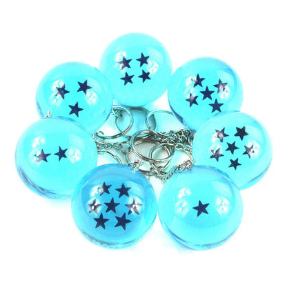Dragon Ball Z 7PCS Resin Crystal Ball Figures — 2.7cm Son Goku & Shenron Anime Action Model Toys for Kids Gift & Keychain