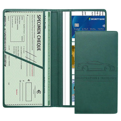 Car Document Holder — Registration & Insurance Organizer for Auto and Truck, Essential Driver Compartment Accessory