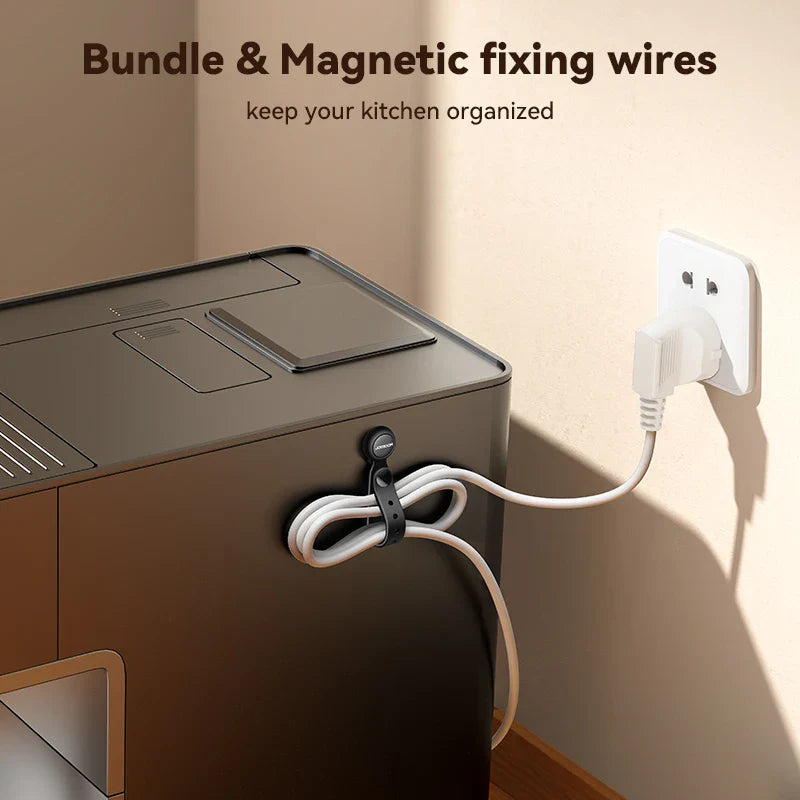 Joyroom Magnetic Cable Management Ties – 12/6PCS Adjustable Wire Organizer with Hook & Loop Straps for Home