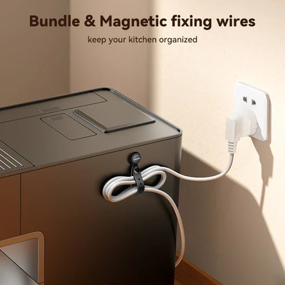 Joyroom Magnetic Cable Management Ties – 12/6PCS Adjustable Wire Organizer with Hook & Loop Straps for Home