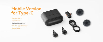 Hollyland Lark M2S Wireless Microphone, Noise Cancellation, for iPhone, Android, PC, Photography, Vlog, Interview
