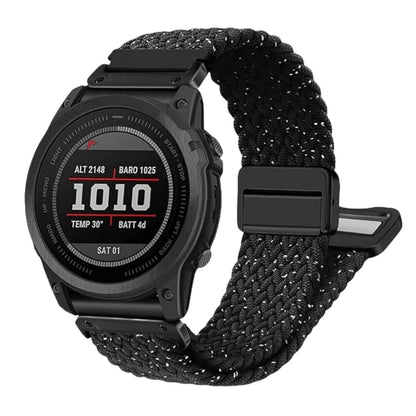 Elastic Nylon Quick Fit Strap for Garmin — 22mm & 26mm Enduro 2 Wristband for Fenix 5/5X Plus/6/6X Pro/7/7X Pro, Tactix 7 Pro