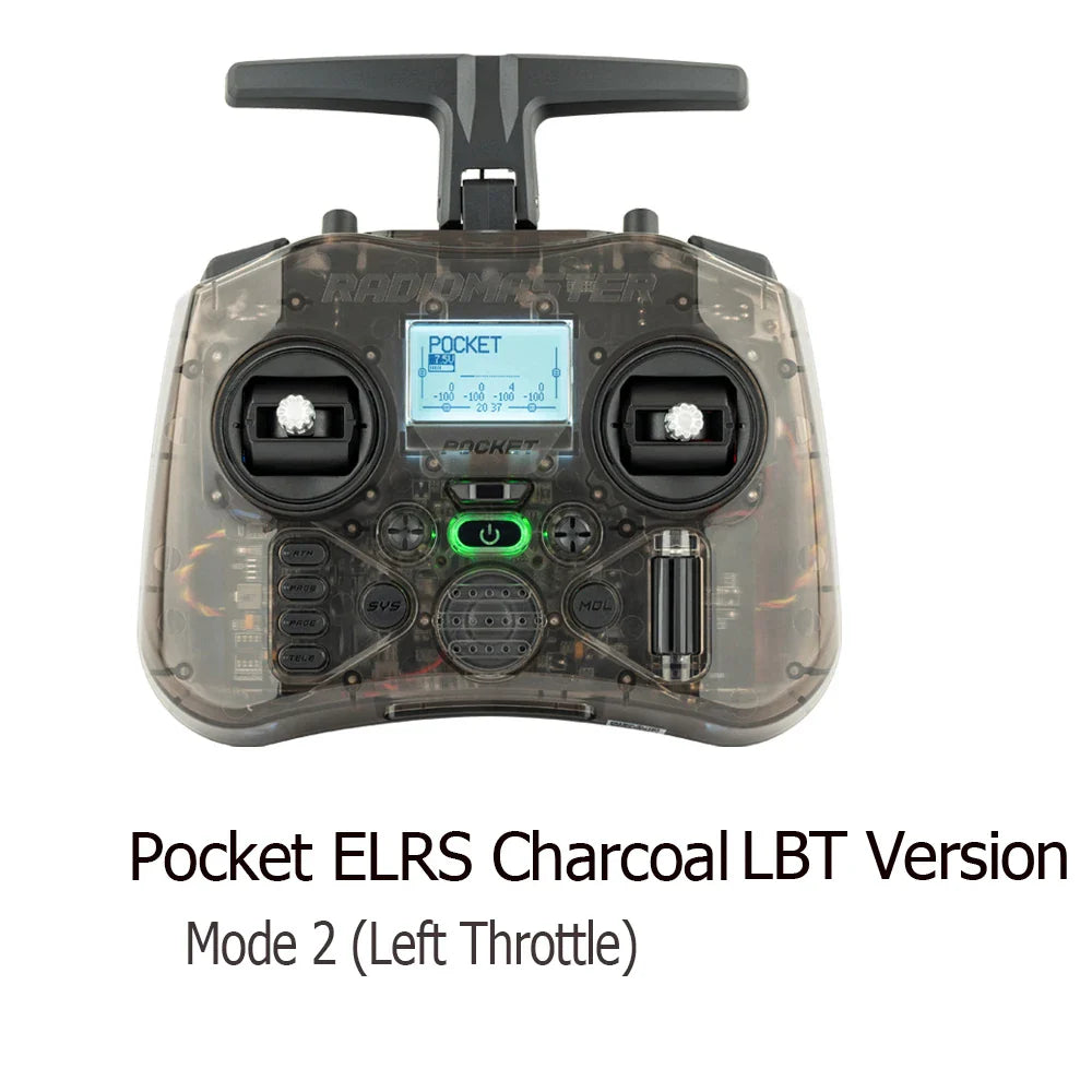 Radiomaster Pocket Hall Gimbal Portable RC Transmitter with Built-in LED Light & Foldable Antenna