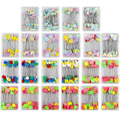 Dressmaking Pins Set - 50pcs/100pcs Embroidery Patchwork Tools for Sewing Positioning & DIY Projects, Fixed Button & Patchwork Pins