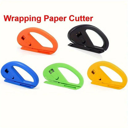 Easy-Glide Wrapping Paper Cutter – Safe Razor Blade for Gift Wrap, Crafts & Office Use