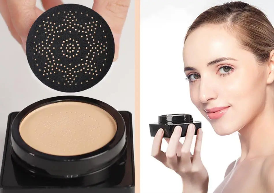 Mushroom Head Air Cushion CC Cream – Natural Moisturizing Foundation, Whitening Concealer & Oil-Control BB Makeup