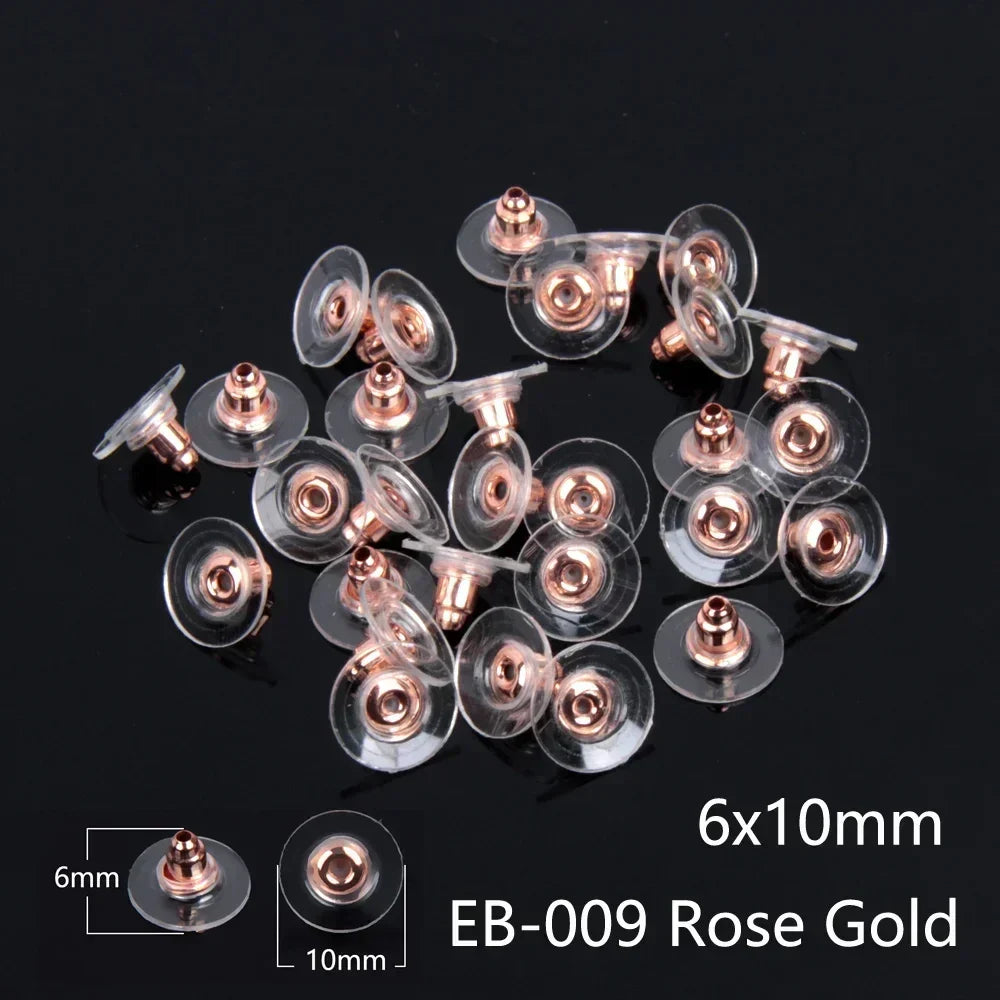 50–2000PCS Soft Silicone Earring Back Stoppers – Clear Rubber Stud Earring Safety Backs, DIY Jewelry Findings Accessories for Secure Fit