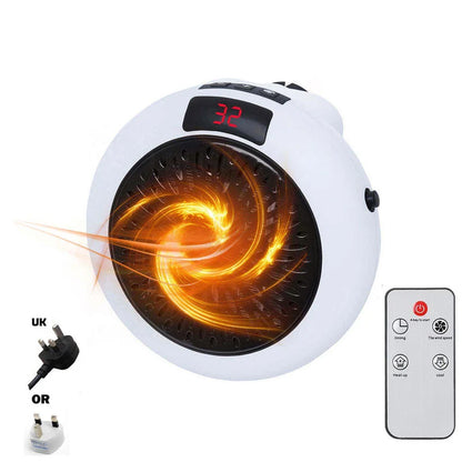 Portable Electric PTC Ceramic Heater — Mini Hot Air Fan for Home, Desktop, or Wall Mount Winter Heating