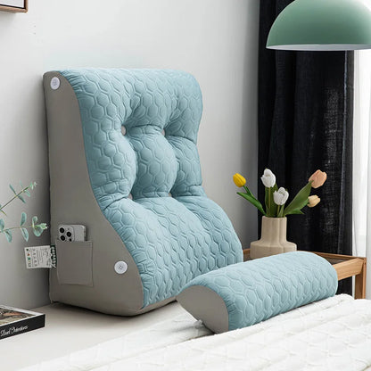 Soft Lumbar Bedside Cushion – Wedge Pillow for Back Support, TV Lounger & Reading, Decorative Bed Pillow