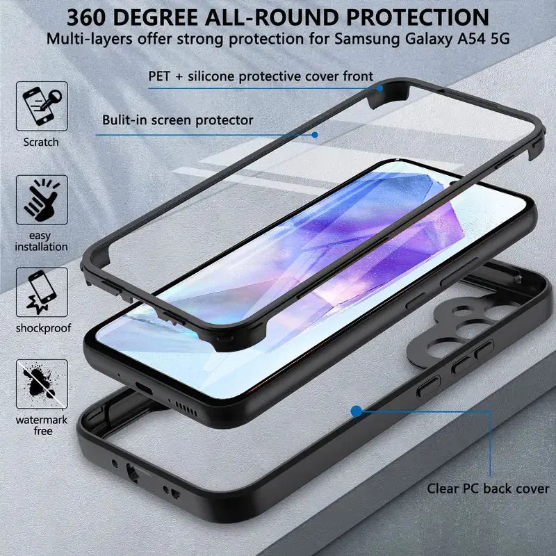 Samsung 360 Full-Cover Protective Case - Shockproof Screen Protection Phone Cover