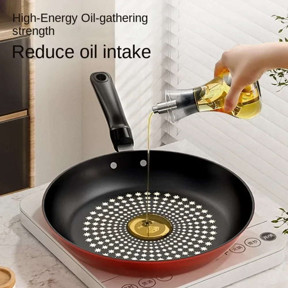 Crystal Diamond Non-Stick Frying Pan with Lid – Multi-Functional Iron Cookware for Gas & Induction