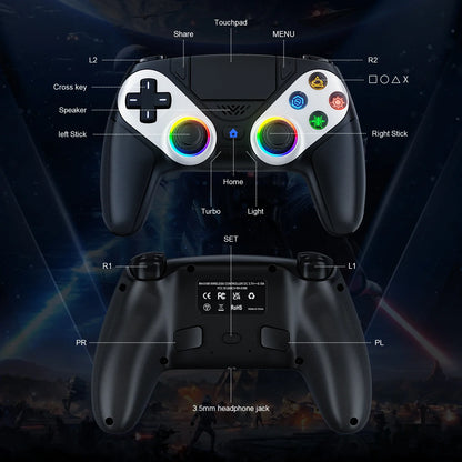 Bluetooth Wireless Gamepad for PS5 – Dual Sense Controller with Turbo, Vibration & Programmable Buttons for PS5/PC Console