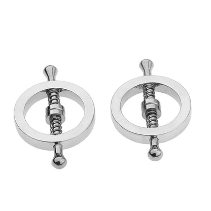 Stainless Steel Adjustable Nipple Clips — Erotic Breast Stimulation, Bondage Restraint Fetish BDSM Sex Toy for Women