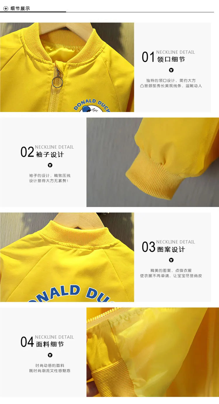 Spring Baby Boys & Girls Coats – Mickey Mouse Cartoon Hoodie Jacket, Kids Sweatshirt Windbreaker Outerwear for 1-6 Years